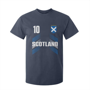 Scotland Soccer Sports Graphic Number 10 Jersey Style T Shirt For Kid Proud Scottish Football Fans Game Day Pride TS02 Navy Print Your Wear