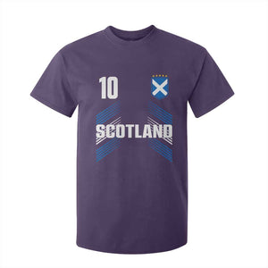 Scotland Soccer Sports Graphic Number 10 Jersey Style T Shirt For Kid Proud Scottish Football Fans Game Day Pride TS02 Purple Print Your Wear