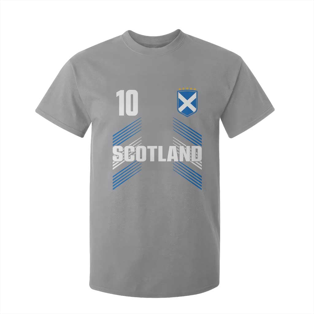 Scotland Soccer Sports Graphic Number 10 Jersey Style T Shirt For Kid Proud Scottish Football Fans Game Day Pride TS02 Sport Gray Print Your Wear