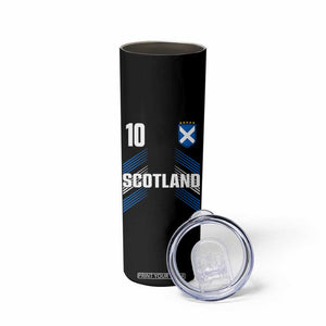 Scotland Soccer Sports Graphic Number 10 Jersey Style Skinny Tumbler Proud Scottish Football Fans Game Day Pride TS02 Print Your Wear
