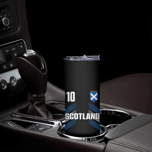 Scotland Soccer Sports Graphic Number 10 Jersey Style Skinny Tumbler Proud Scottish Football Fans Game Day Pride TS02 Print Your Wear