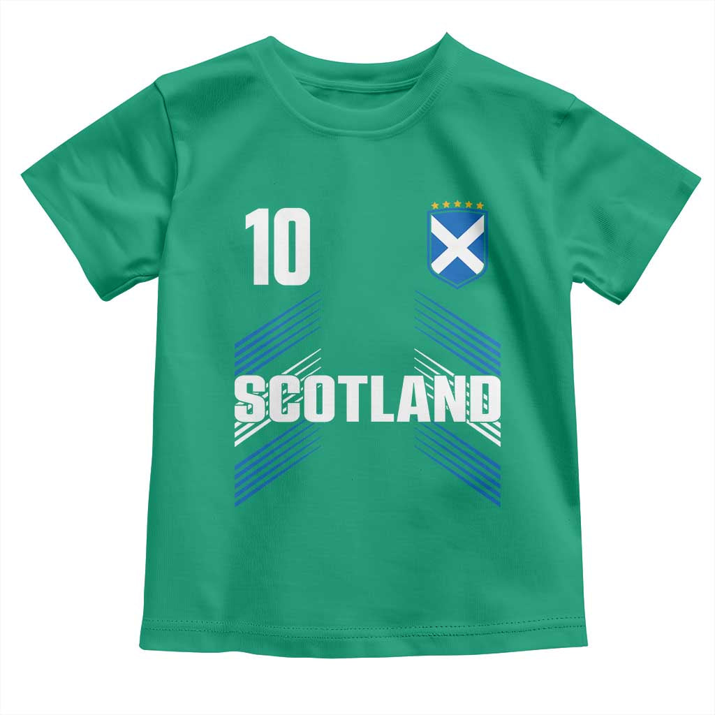 Scotland Soccer Sports Graphic Number 10 Jersey Style Toddler T Shirt Proud Scottish Football Fans Game Day Pride TS02 Irish Green Print Your Wear
