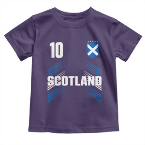 Scotland Soccer Sports Graphic Number 10 Jersey Style Toddler T Shirt Proud Scottish Football Fans Game Day Pride TS02 Purple Print Your Wear