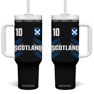 Scotland Soccer Sports Graphic Number 10 Jersey Style Tumbler With Handle Proud Scottish Football Fans Game Day Pride TS02 One Size: 40 oz Black Print Your Wear