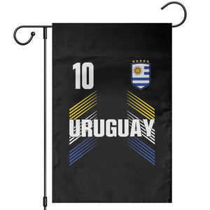 Uruguay Soccer Sports Graphic Number 10 Jersey Style Garden Flag Proud Uruguayan Football Fans Game Day Pride TS02 Black Print Your Wear