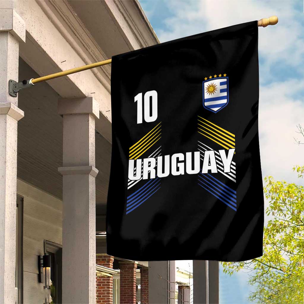 Uruguay Soccer Sports Graphic Number 10 Jersey Style Garden Flag Proud Uruguayan Football Fans Game Day Pride TS02 Print Your Wear