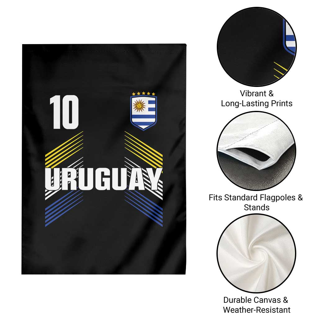 Uruguay Soccer Sports Graphic Number 10 Jersey Style Garden Flag Proud Uruguayan Football Fans Game Day Pride TS02 Print Your Wear