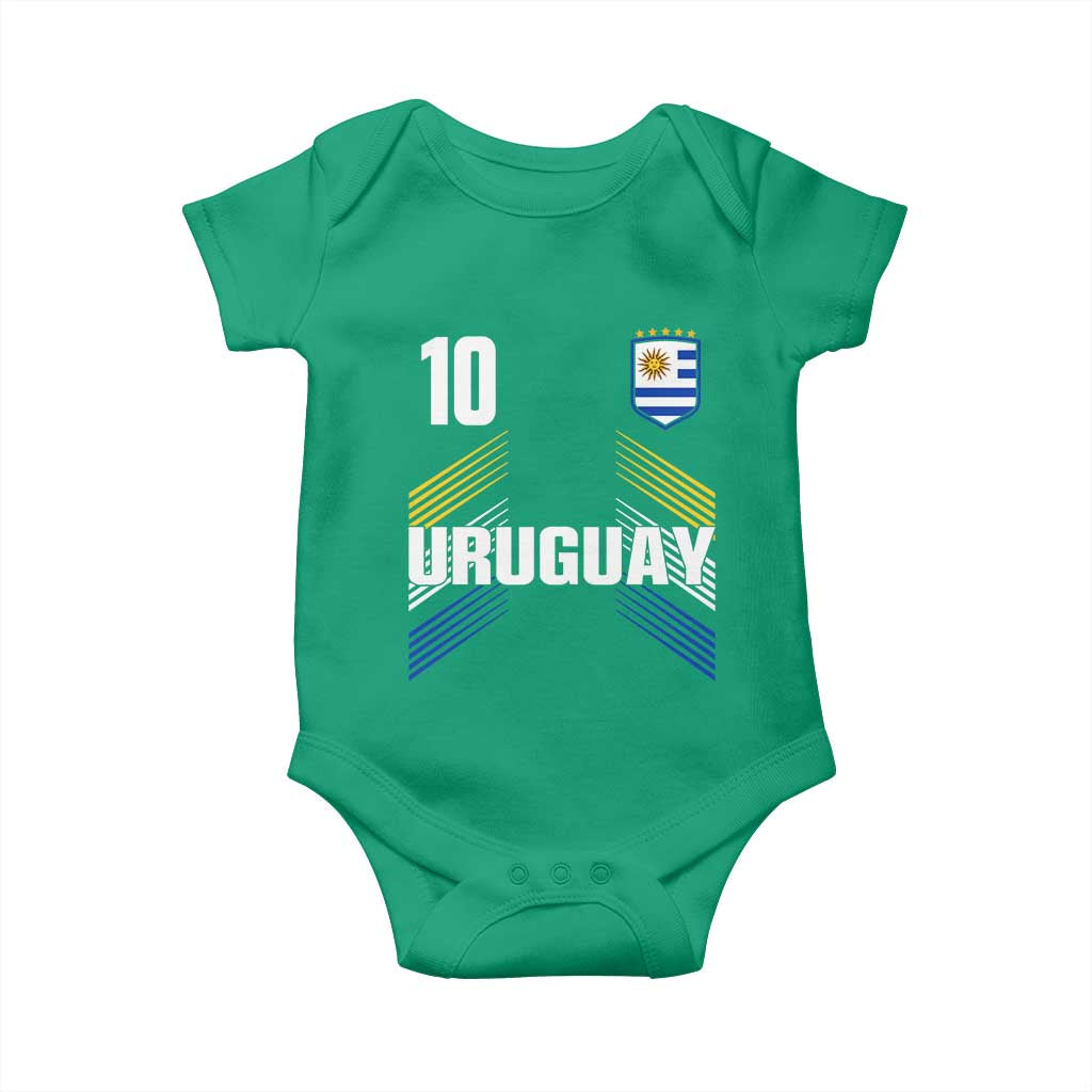 Uruguay Soccer Sports Graphic Number 10 Jersey Style Baby Onesie Proud Uruguayan Football Fans Game Day Pride TS02 Irish Green Print Your Wear