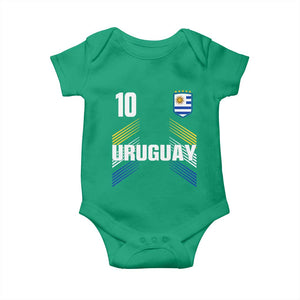 Uruguay Soccer Sports Graphic Number 10 Jersey Style Baby Onesie Proud Uruguayan Football Fans Game Day Pride TS02 Irish Green Print Your Wear