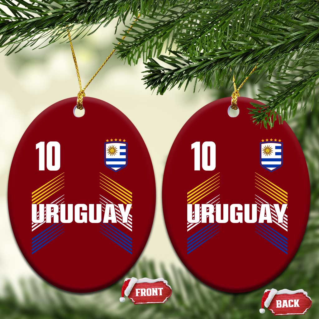 Uruguay Soccer Sports Graphic Number 10 Jersey Style Ceramic Ornament Proud Uruguayan Football Fans Game Day Pride TS02 Print Your Wear