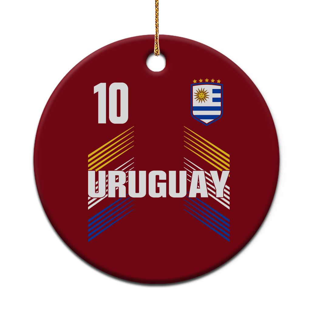 Uruguay Soccer Sports Graphic Number 10 Jersey Style Ceramic Ornament Proud Uruguayan Football Fans Game Day Pride TS02 1pc Red Print Your Wear