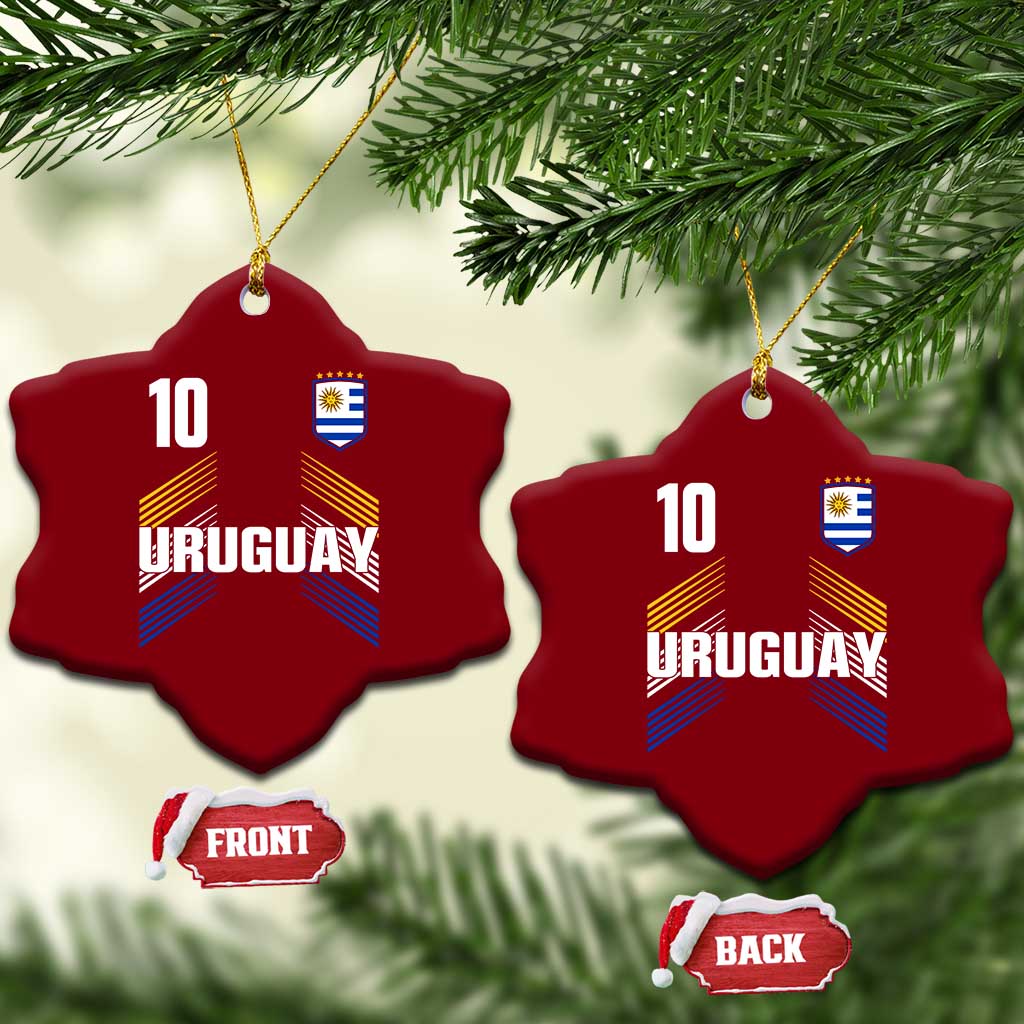 Uruguay Soccer Sports Graphic Number 10 Jersey Style Ceramic Ornament Proud Uruguayan Football Fans Game Day Pride TS02 Print Your Wear