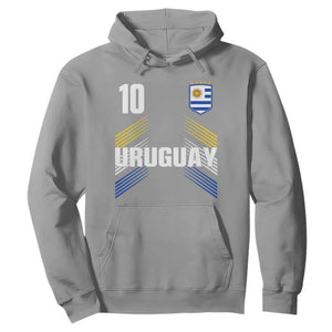 Uruguay Soccer Sports Graphic Number 10 Jersey Style Hoodie Proud Uruguayan Football Fans Game Day Pride TS02 Sport Gray Print Your Wear