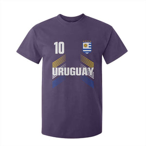 Uruguay Soccer Sports Graphic Number 10 Jersey Style T Shirt For Kid Proud Uruguayan Football Fans Game Day Pride TS02 Purple Print Your Wear