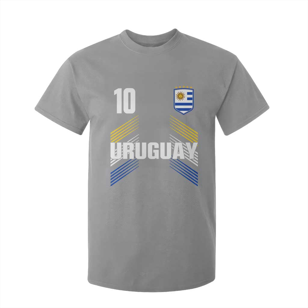 Uruguay Soccer Sports Graphic Number 10 Jersey Style T Shirt For Kid Proud Uruguayan Football Fans Game Day Pride TS02 Sport Gray Print Your Wear