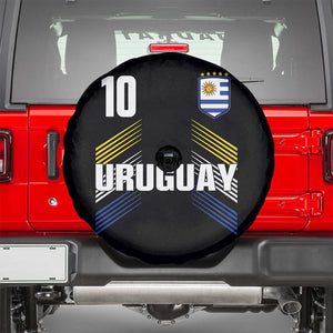 Uruguay Soccer Sports Graphic Number 10 Jersey Style Spare Tire Cover Proud Uruguayan Football Fans Game Day Pride TS02 Black Print Your Wear