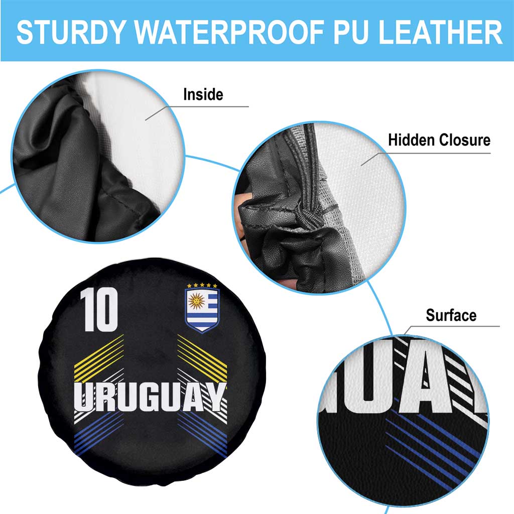 Uruguay Soccer Sports Graphic Number 10 Jersey Style Spare Tire Cover Proud Uruguayan Football Fans Game Day Pride TS02 Print Your Wear