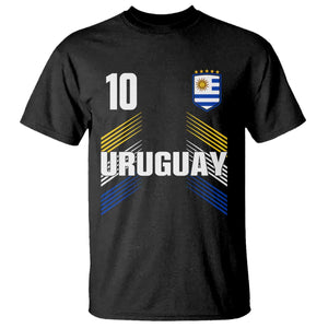Uruguay Soccer Sports Graphic Number 10 Jersey Style T Shirt Proud Uruguayan Football Fans Game Day Pride TS02 Black Print Your Wear