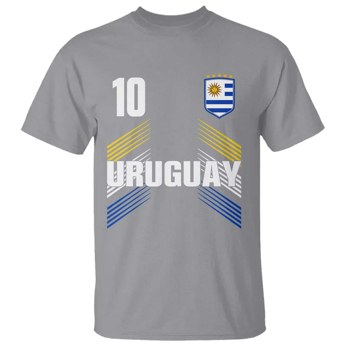 Uruguay Soccer Sports Graphic Number 10 Jersey Style T Shirt Proud Uruguayan Football Fans Game Day Pride TS02 Sport Gray Print Your Wear