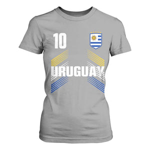 Uruguay Soccer Sports Graphic Number 10 Jersey Style T Shirt For Women Proud Uruguayan Football Fans Game Day Pride TS02 Sport Gray Print Your Wear