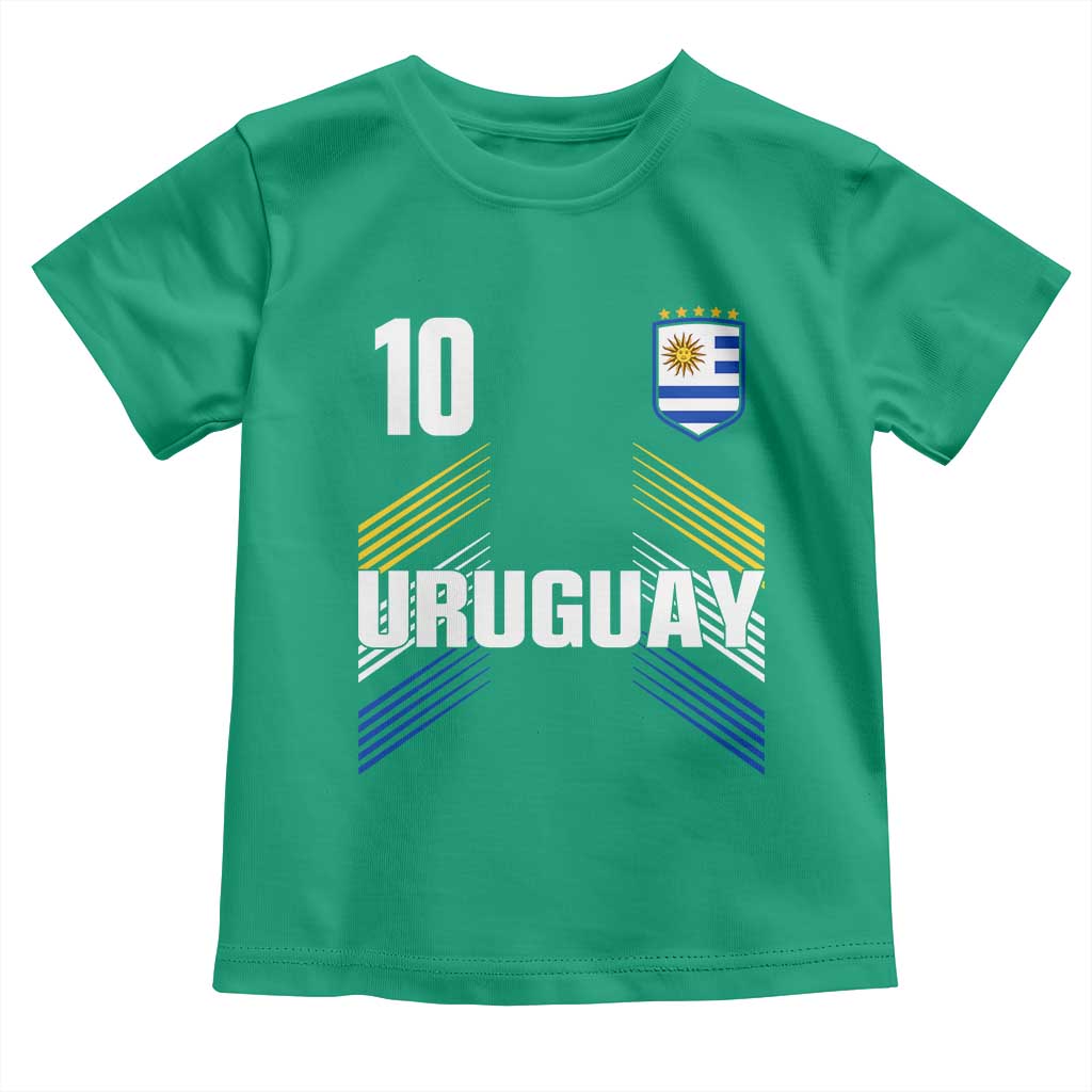 Uruguay Soccer Sports Graphic Number 10 Jersey Style Toddler T Shirt Proud Uruguayan Football Fans Game Day Pride TS02 Irish Green Print Your Wear