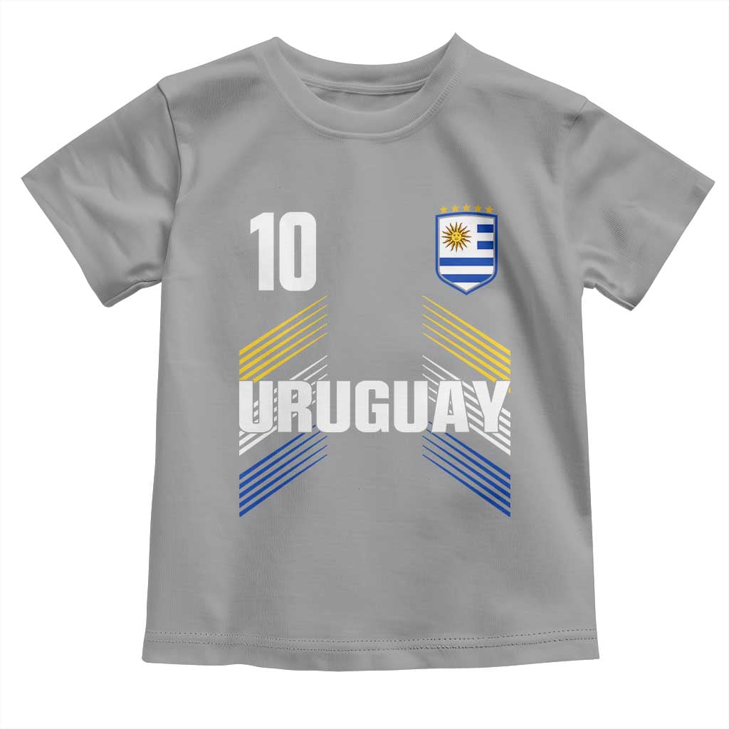 Uruguay Soccer Sports Graphic Number 10 Jersey Style Toddler T Shirt Proud Uruguayan Football Fans Game Day Pride TS02 Sport Gray Print Your Wear