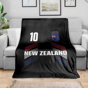 New Zealand Soccer Sports Graphic Number 10 Jersey Style Throw Blanket Proud Kiwis Football Fans Game Day Pride TS02 Print Your Wear