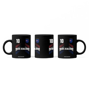 New Zealand Soccer Sports Graphic Number 10 Jersey Style Coffee Mug Proud Kiwis Football Fans Game Day Pride TS02 Print Your Wear