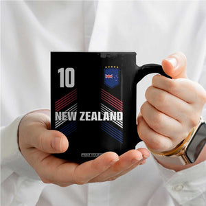 New Zealand Soccer Sports Graphic Number 10 Jersey Style Coffee Mug Proud Kiwis Football Fans Game Day Pride TS02 Print Your Wear