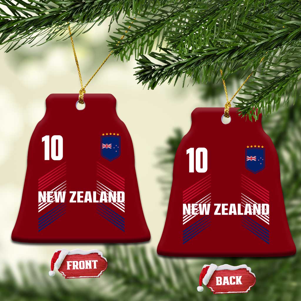 New Zealand Soccer Sports Graphic Number 10 Jersey Style Ceramic Ornament Proud Kiwis Football Fans Game Day Pride TS02 Print Your Wear