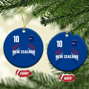 New Zealand Soccer Sports Graphic Number 10 Jersey Style Ceramic Ornament Proud Kiwis Football Fans Game Day Pride TS02 1pc Blue Print Your Wear