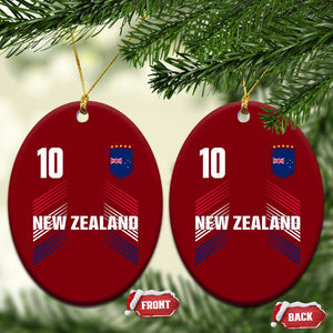 New Zealand Soccer Sports Graphic Number 10 Jersey Style Ceramic Ornament Proud Kiwis Football Fans Game Day Pride TS02 Print Your Wear