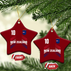 New Zealand Soccer Sports Graphic Number 10 Jersey Style Ceramic Ornament Proud Kiwis Football Fans Game Day Pride TS02 Print Your Wear