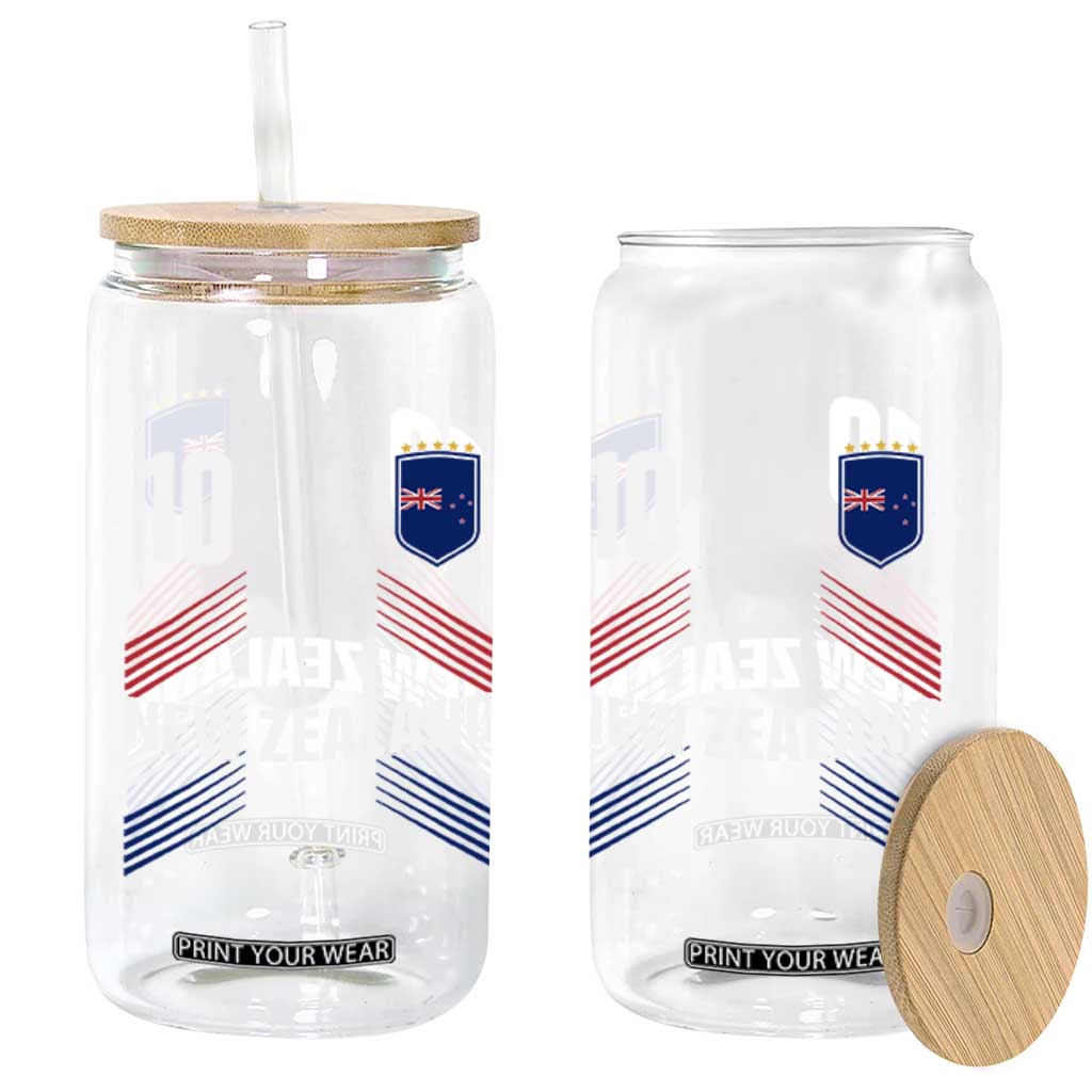 New Zealand Soccer Sports Graphic Number 10 Jersey Style Glass Can Proud Kiwis Football Fans Game Day Pride TS02 Print Your Wear