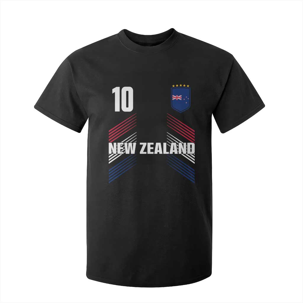 New Zealand Soccer Sports Graphic Number 10 Jersey Style T Shirt For Kid Proud Kiwis Football Fans Game Day Pride TS02 Black Print Your Wear
