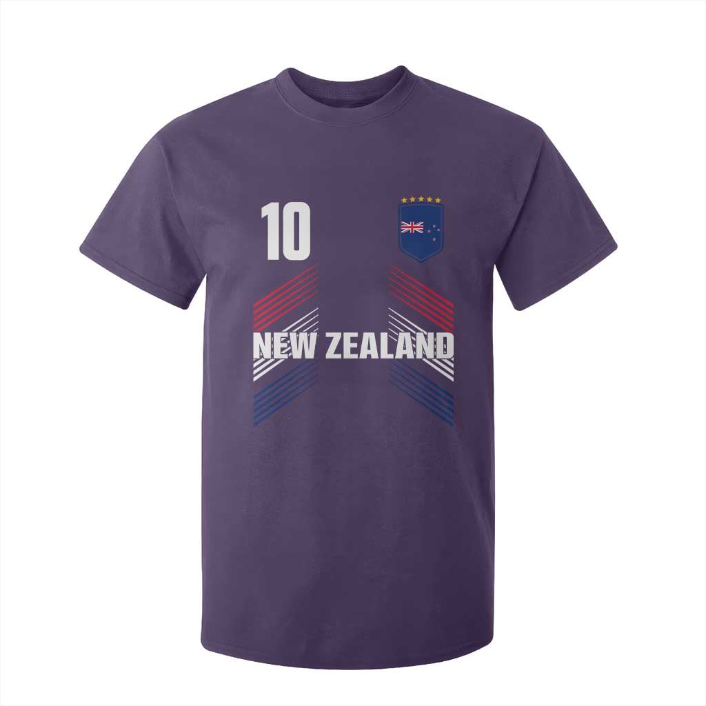 New Zealand Soccer Sports Graphic Number 10 Jersey Style T Shirt For Kid Proud Kiwis Football Fans Game Day Pride TS02 Purple Print Your Wear