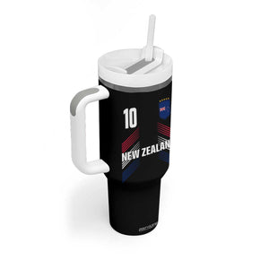 New Zealand Soccer Sports Graphic Number 10 Jersey Style Tumbler With Handle Proud Kiwis Football Fans Game Day Pride TS02 Print Your Wear