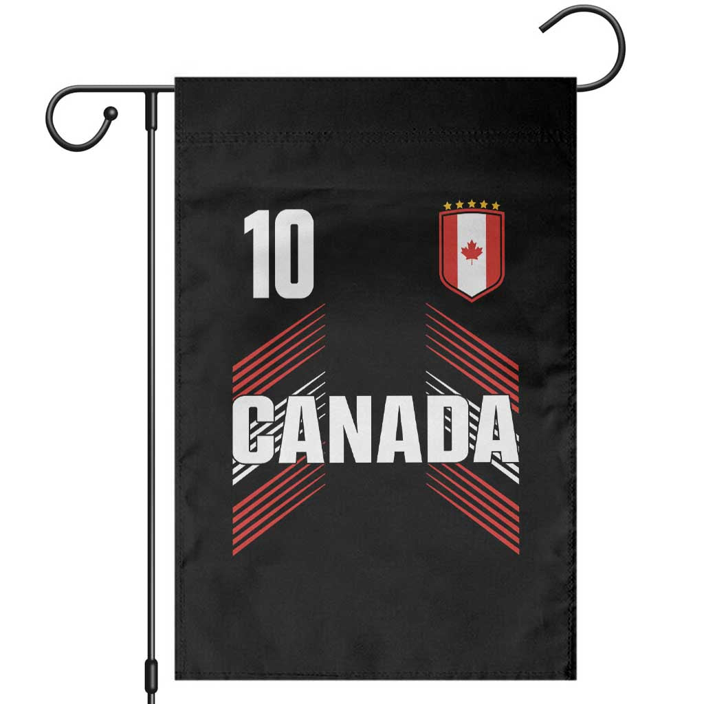 Canada Soccer Sports Graphic Number 10 Jersey Style Garden Flag Proud Canadian Football Fans Game Day Pride TS02 Black Print Your Wear