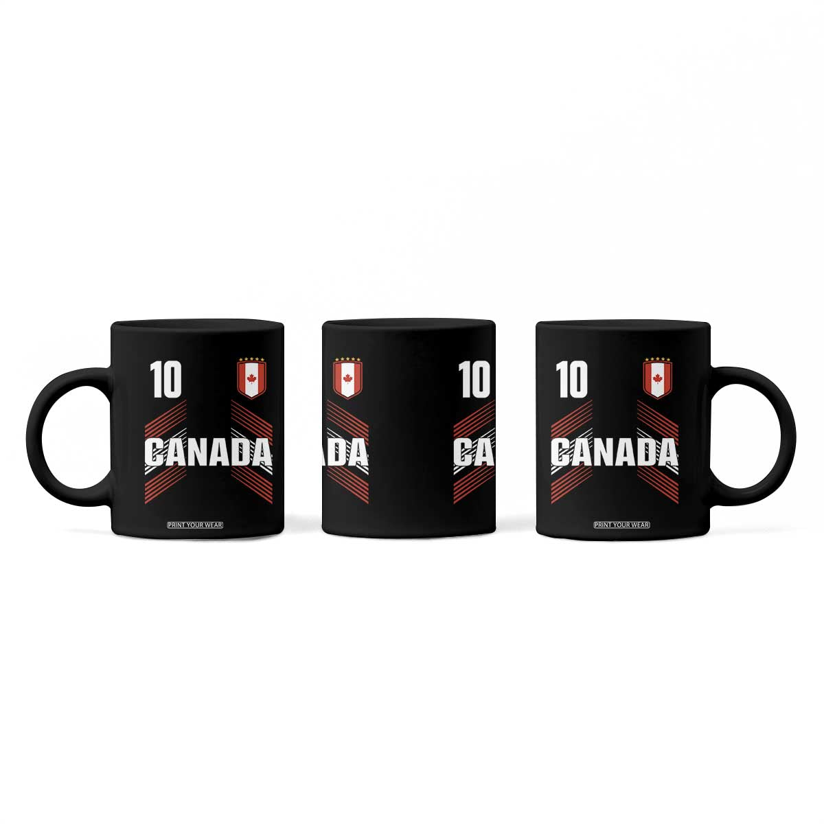 Canada Soccer Sports Graphic Number 10 Jersey Style Coffee Mug Proud Canadian Football Fans Game Day Pride TS02 Print Your Wear