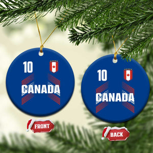 Canada Soccer Sports Graphic Number 10 Jersey Style Ceramic Ornament Proud Canadian Football Fans Game Day Pride TS02 1pc Blue Print Your Wear