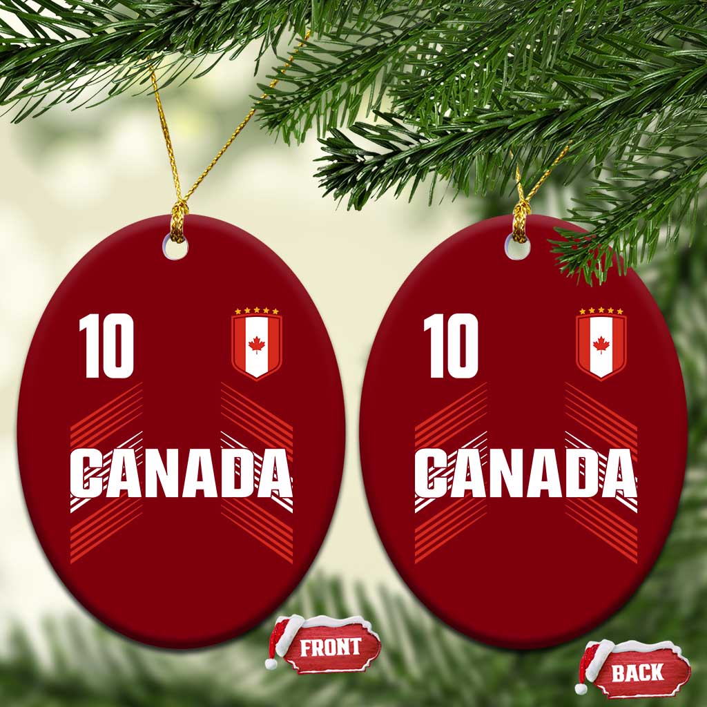 Canada Soccer Sports Graphic Number 10 Jersey Style Ceramic Ornament Proud Canadian Football Fans Game Day Pride TS02 Print Your Wear