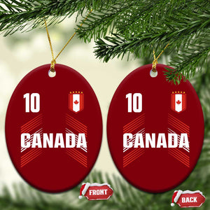 Canada Soccer Sports Graphic Number 10 Jersey Style Ceramic Ornament Proud Canadian Football Fans Game Day Pride TS02 Print Your Wear