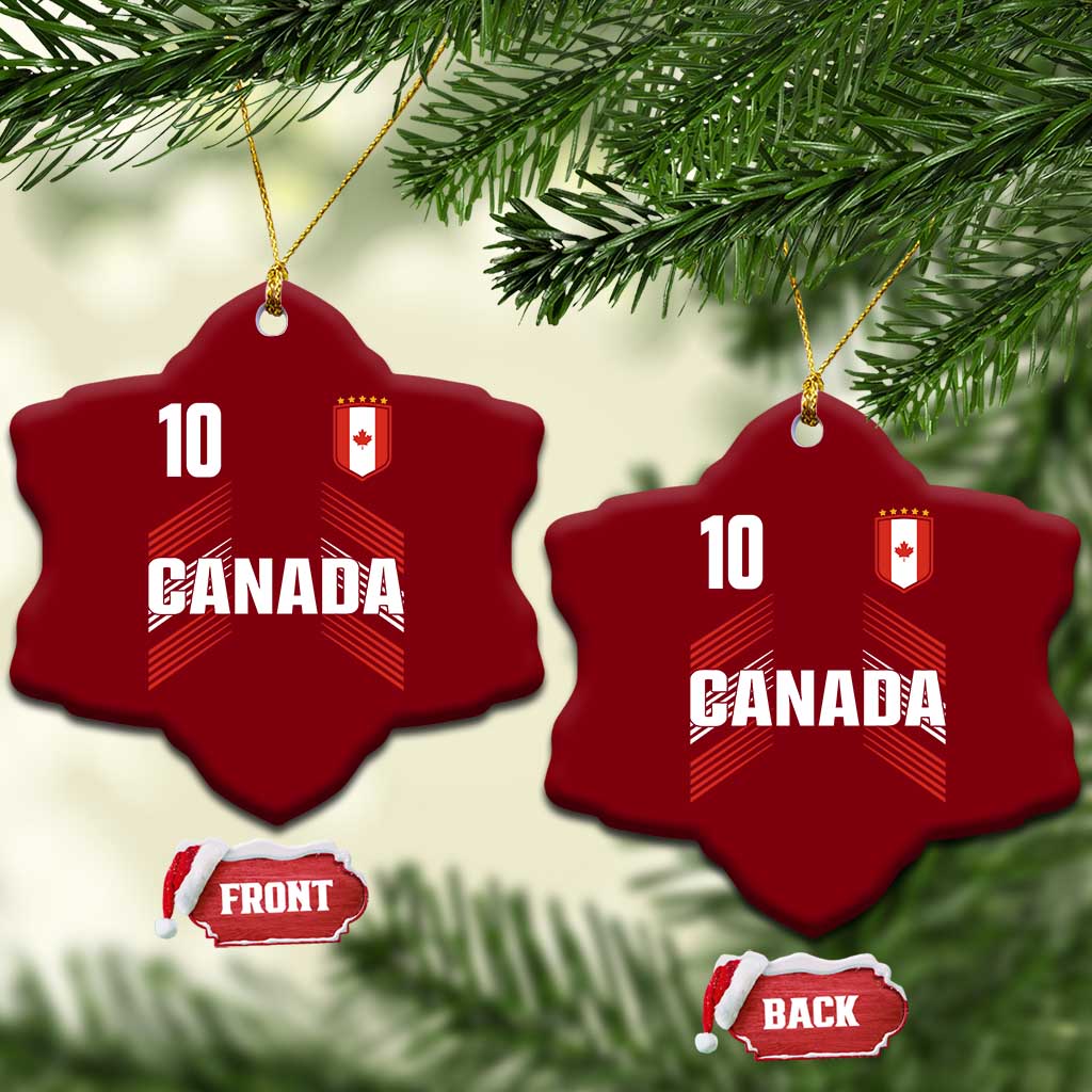 Canada Soccer Sports Graphic Number 10 Jersey Style Ceramic Ornament Proud Canadian Football Fans Game Day Pride TS02 Print Your Wear