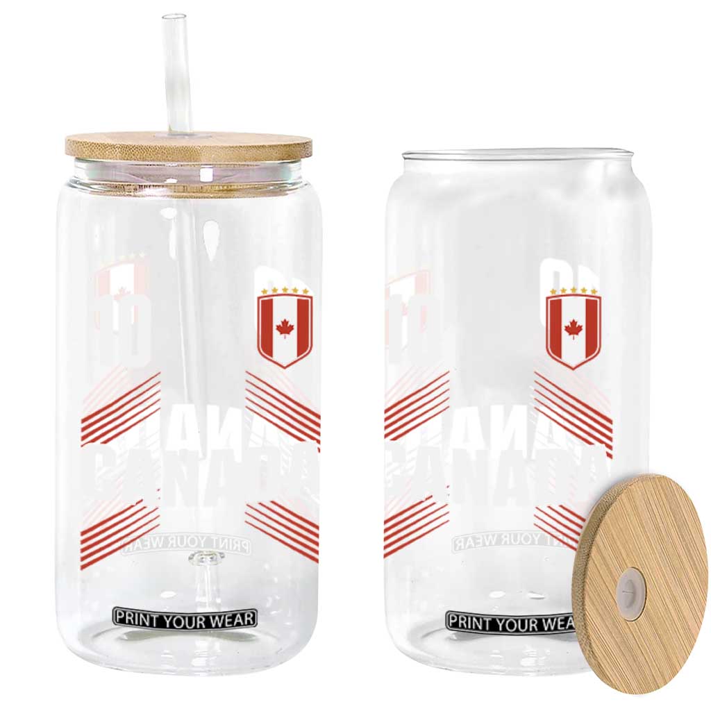Canada Soccer Sports Graphic Number 10 Jersey Style Glass Can Proud Canadian Football Fans Game Day Pride TS02 Print Your Wear