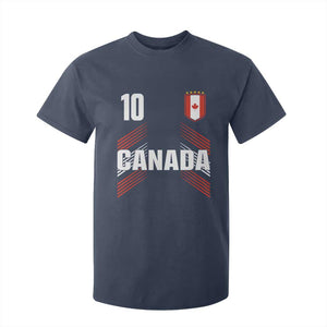 Canada Soccer Sports Graphic Number 10 Jersey Style T Shirt For Kid Proud Canadian Football Fans Game Day Pride TS02 Navy Print Your Wear