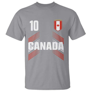 Canada Soccer Sports Graphic Number 10 Jersey Style T Shirt Proud Canadian Football Fans Game Day Pride TS02 Sport Gray Print Your Wear