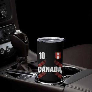 Canada Soccer Sports Graphic Number 10 Jersey Style Tumbler Cup Proud Canadian Football Fans Game Day Pride TS02 Print Your Wear