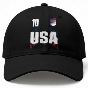 USA Soccer Sports Graphic Number 10 Jersey Style Baseball Cap Proud Fans Game Day Pride TS02 Print Your Wear