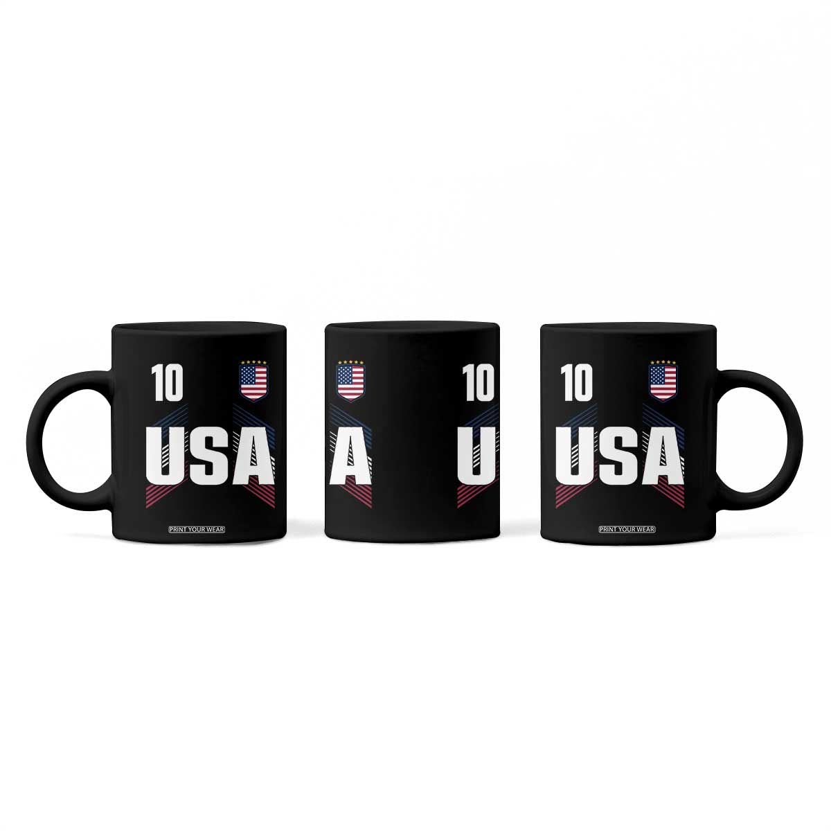 USA Soccer Sports Graphic Number 10 Jersey Style Coffee Mug Proud Fans Game Day Pride TS02 Print Your Wear