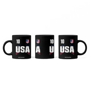 USA Soccer Sports Graphic Number 10 Jersey Style Coffee Mug Proud Fans Game Day Pride TS02 Print Your Wear